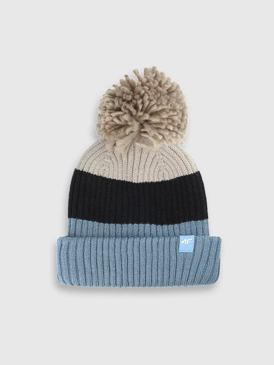 Obrázek produktu Dětská zimní čepice s bambulí - multicolor 4F