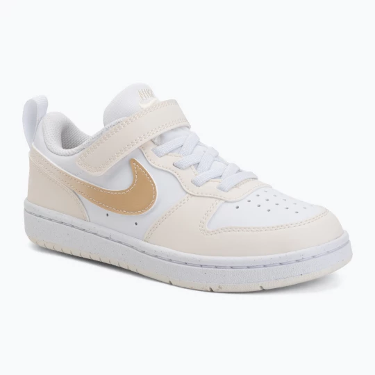 Obrázek produktu Dětské boty Nike Court Borough Low white / chalk / white / shimmer Béžová
