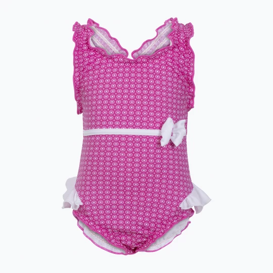 Obrázek produktu Dětské jednodílné plavky Fashy 1547 Babies Little Stars z pieluszką pink