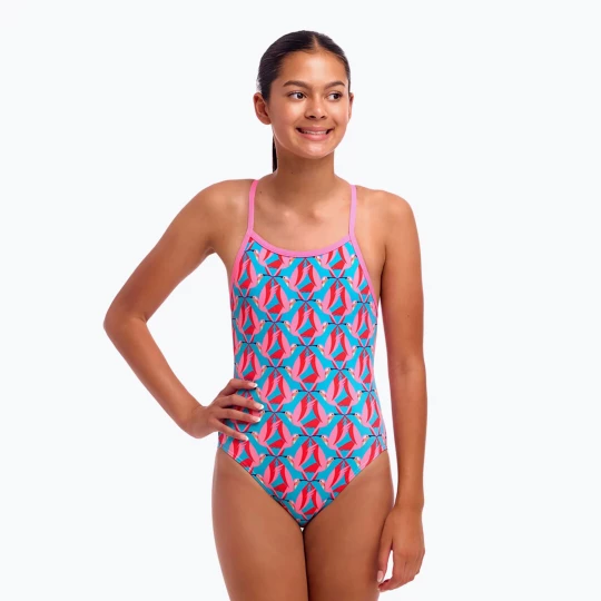 Obrázek produktu Dětské jednodílné plavky Funkita Single Strap One Piece hummy bunny Modrá