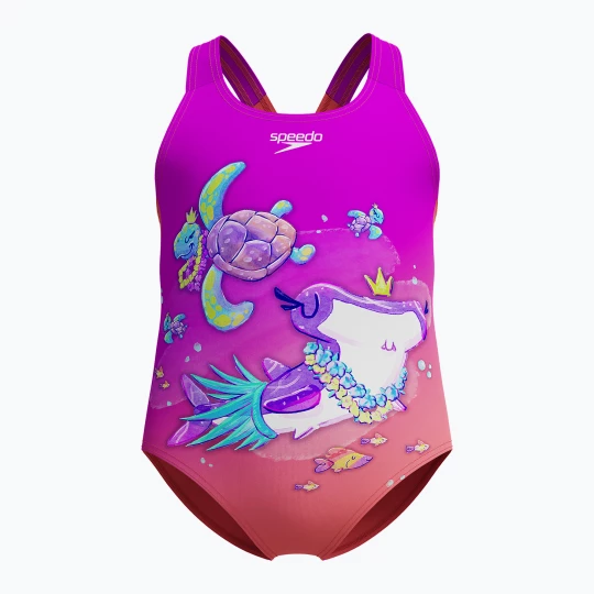 Obrázek produktu Dětské jednodílné plavky Speedo Digital printed diva fialová