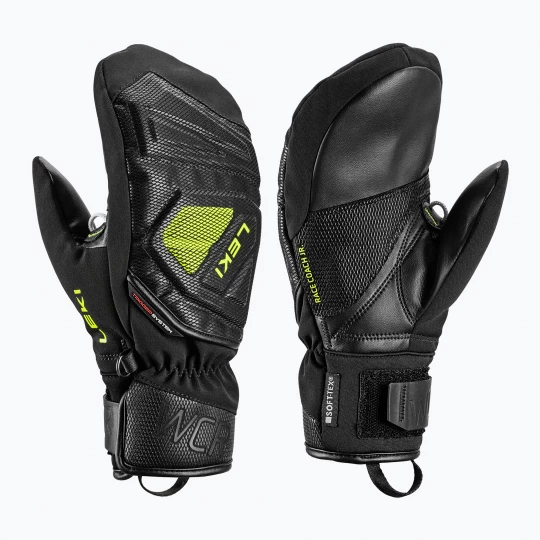 Obrázek produktu Dětské lyžařské rukavice LEKI WCR C-Tech 3D Junior Mitt black / ice lemon