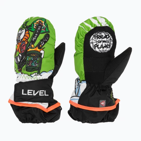 Obrázek produktu Dětské lyžařské rukavice Level Animal lime Zelená