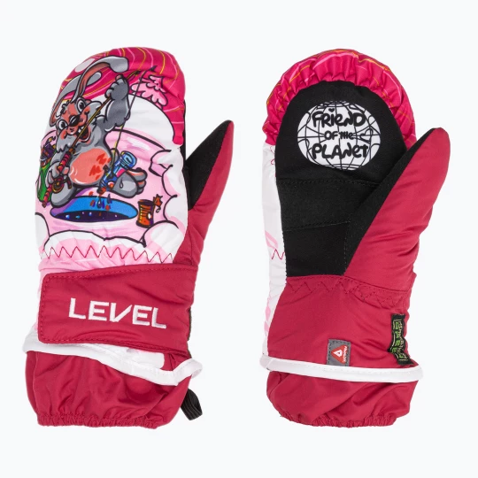 Obrázek produktu Dětské lyžařské rukavice Level Animal pk bordeaux Růžová