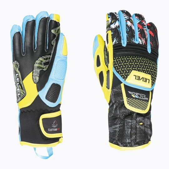 Obrázek produktu Dětské lyžařské rukavice Level Worldcup Jr Cf yellow / blue
