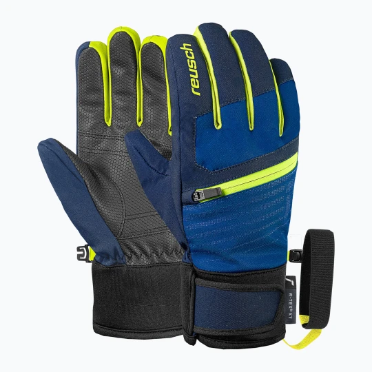 Obrázek produktu Dětské lyžařské rukavice Reusch Leo R-Tex XT black / imperial blue / safety yellow Námořnická modř
