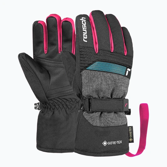 Obrázek produktu Dětské lyžařské rukavice Reusch Rocket GORE-TEX black / black melange / pink glo