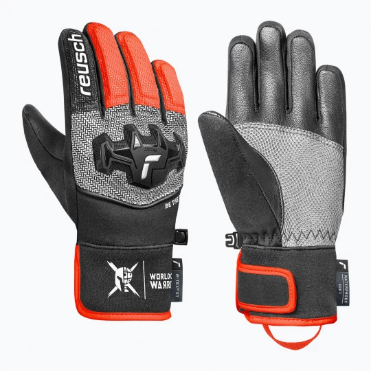 Obrázek produktu Dětské lyžařské rukavice Reusch Worldcup Warrior R-Tex XT Junior black / silver / fluo red
