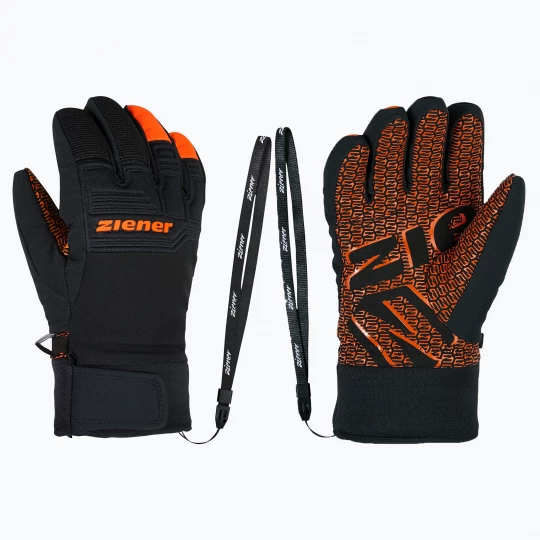 Obrázek produktu Dětské lyžařské rukavice ZIENER Lanus-Z AS PR bright orange Černá