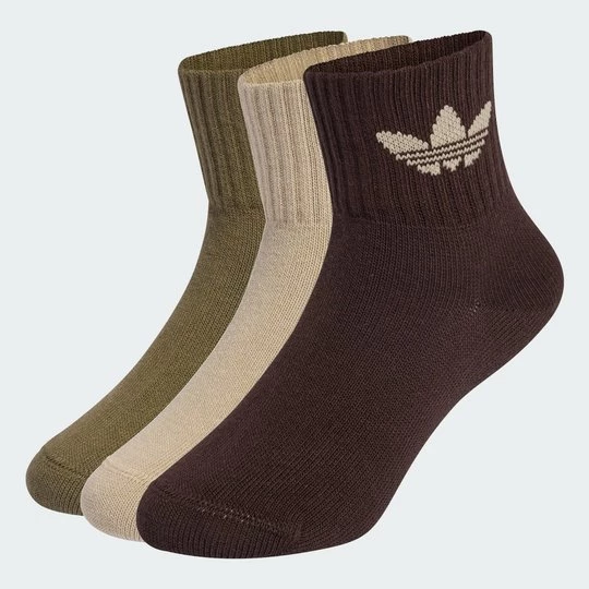 Obrázek produktu DĚTSKÉ PONOŽKY MID ANKLE SOCK – 3 PÁRY Adidas béžová