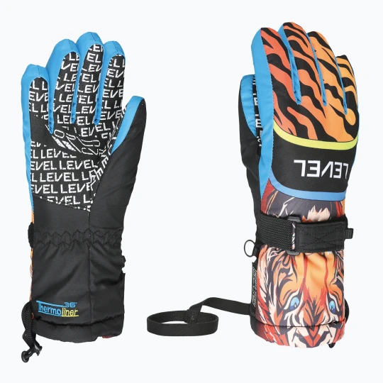 Obrázek produktu Dětské snowboardové rukavice Level Junior logos Černá