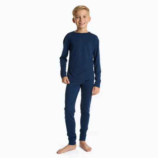 Obrázek produktu Dětské termo prádlo WOOLCANO Merino 100% SET0683 dark blue Námořnická modř