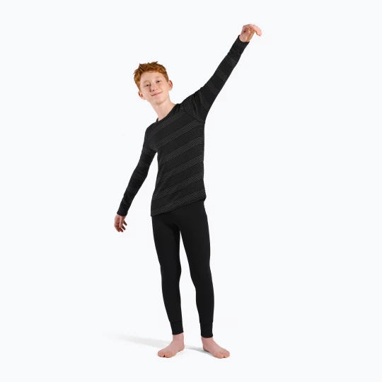 Obrázek produktu Dětské termoprádlo ODLO Active Warm Eco Long černá / šedá melange