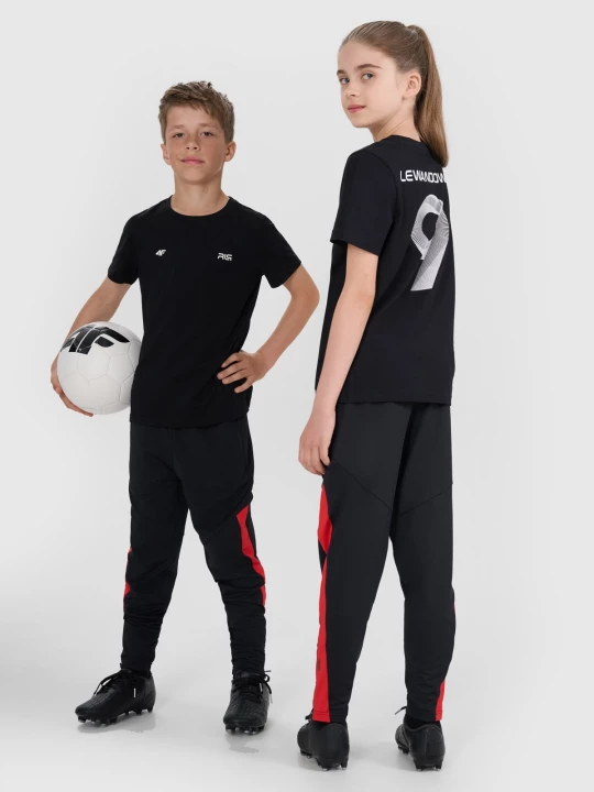 Obrázek produktu Dětské tričko regular s potiskem 4F JUNIOR x Robert Lewandowski - černé