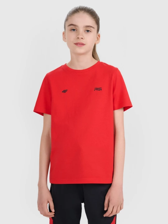 Obrázek produktu Dětské tričko regular s potiskem 4F JUNIOR x Robert Lewandowski - červené