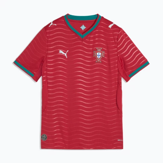 Obrázek produktu Dětský fotbalový dres PUMA FPF Portugalsko Domácí Jersey Replica Club Jr červená / zelená