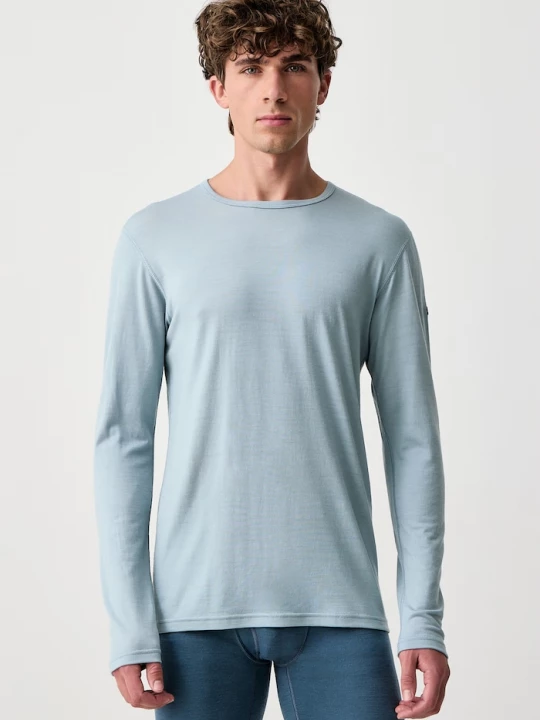 Obrázek produktu Devold funkční tričko dlouhým rukávem pánské vlněné Breeze Plus Merino modrá
