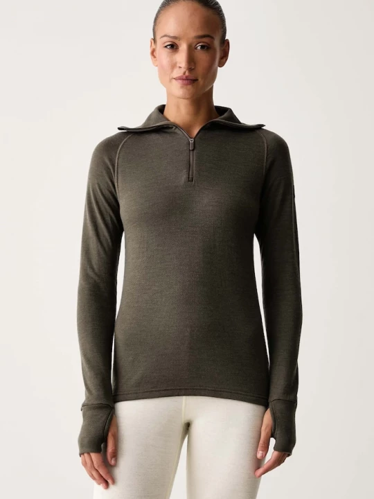 Obrázek produktu Devold funkční tričko s dlouhým rukávem dámské vlněné Expedition Merino zelená