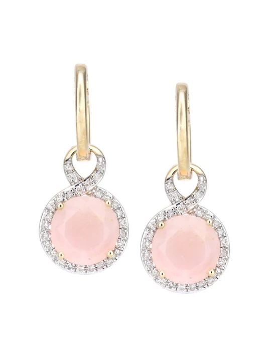 Obrázek produktu DIAMANT LETERNEL Náušnice 'Creolen aus 375 Gelbgold mit Diamant mit Opal' zlatá DIAMANT L'ÉTERNEL