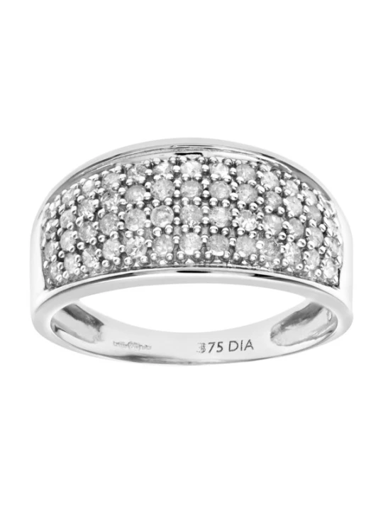 Obrázek produktu DIAMANT LETERNEL Prsten 'Eternity-Ring aus 375 Weißgold mit 0.50 Karat Diamant' stříbrná DIAMANT L'ÉTERNEL
