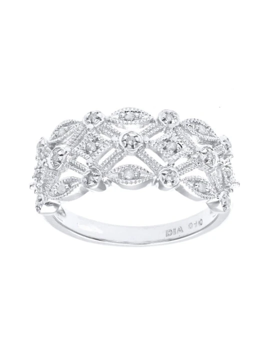 Obrázek produktu DIAMANT LETERNEL Prsten 'Ring aus 375 Weißgold mit Diamant' stříbrná DIAMANT L'ÉTERNEL