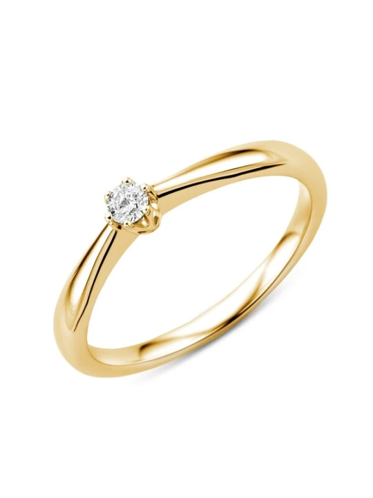 Obrázek produktu DIAMANT LETERNEL Prsten 'Solitär-Ring aus 375 Gelbgold mit 0.09 Karat Diamant' zlatá DIAMANT L'ÉTERNEL