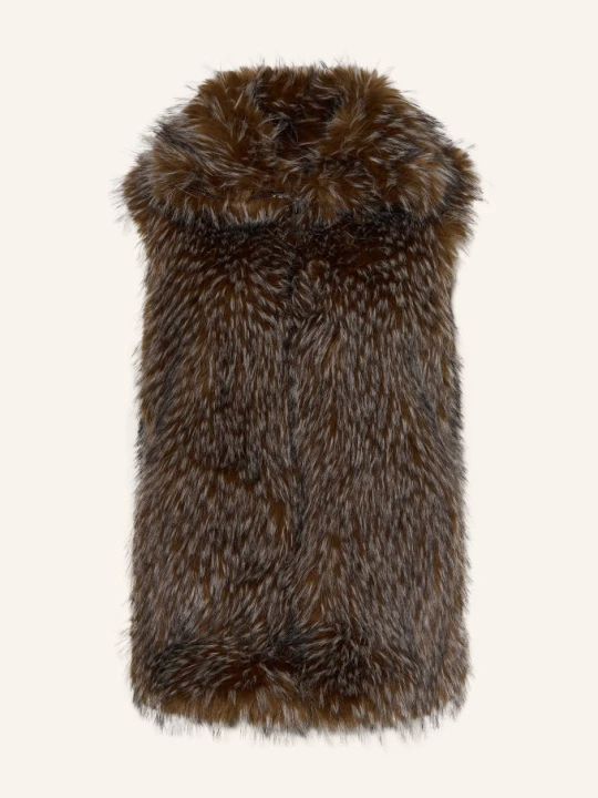 Obrázek produktu Diane Von Furstenberg Vesta Z Umělé Kožešiny Malin hnědá / krémová / černá
