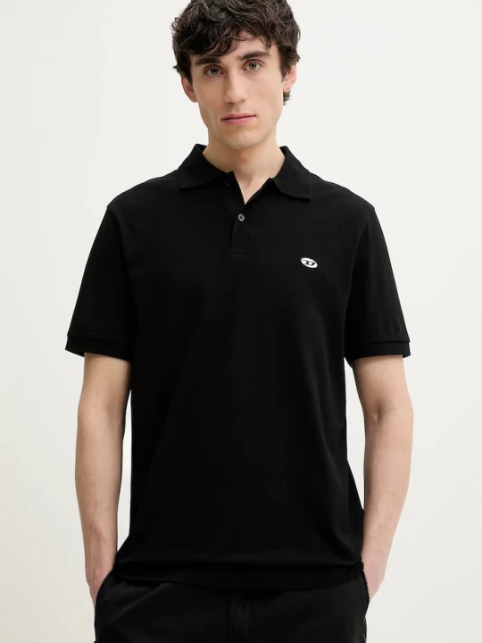 Obrázek produktu Diesel Bavlněné polo tričko Diesel T-REJUST-DOVAL-PJ POLO SHIRT černá
