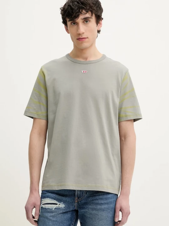 Obrázek produktu Diesel Bavlněné tričko Diesel T-ADJUST-R23 T-SHIRT zelená