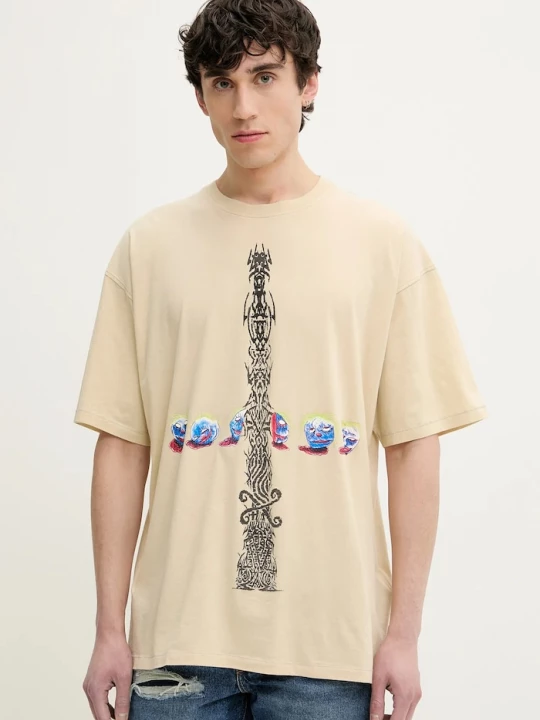 Obrázek produktu Diesel Bavlněné tričko Diesel T-BOXT-R4 T-SHIRT béžová