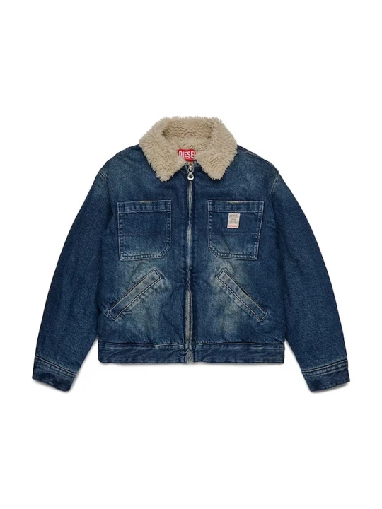 Obrázek produktu Diesel Dětská bavlněná bunda Diesel JOMOX-FUR JACKET modrá