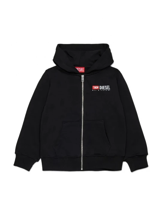 Obrázek produktu Diesel Dětská bavlněná mikina Diesel SDROPSHOODZ OVER SWEAT-SHIRT černá