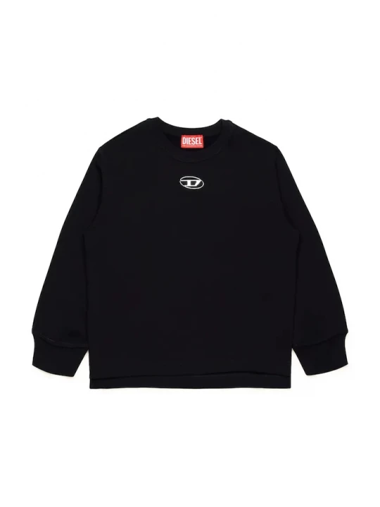 Obrázek produktu Diesel Dětská bavlněná mikina SMACSISOD OVER SWEAT-SHIRT černá