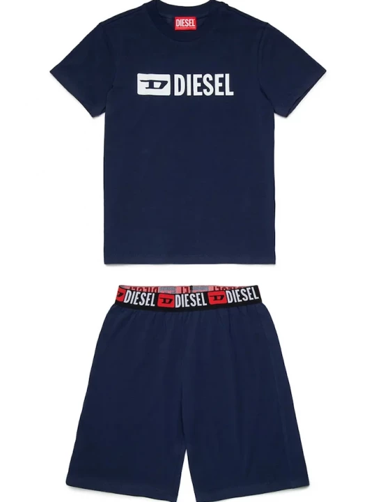Obrázek produktu Diesel Dětská bavlněná pyžamová souprava Diesel UNFILP PYJAMA námořnická modř