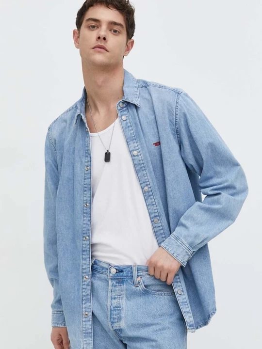 Obrázek produktu Diesel Džínová košile Diesel D-SIMPLY CAMICIA modrá