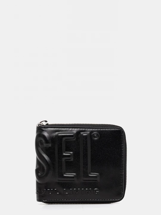 Obrázek produktu Diesel Kožená peněženka Diesel DSL 3D- BI FOLD COIN ZIP XS černá