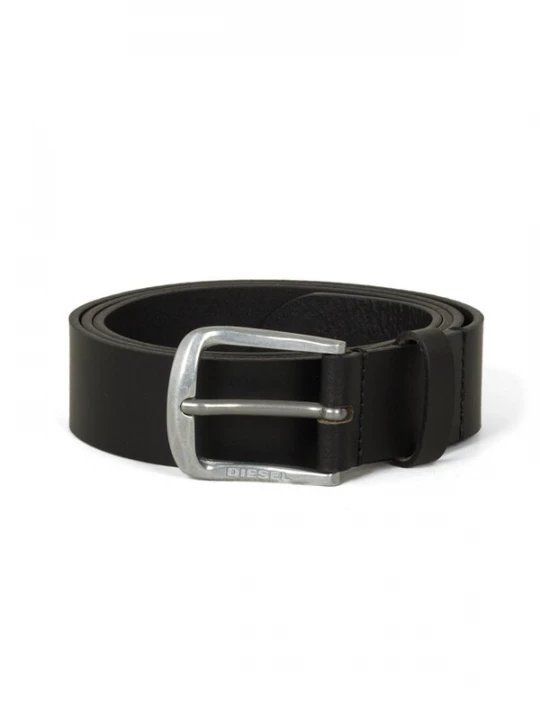 Obrázek produktu DIESEL Opasek 'LOGO B-BASIC LEATHER BELT' černá džínovina