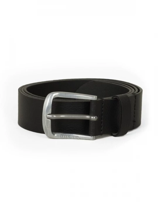 Obrázek produktu DIESEL Opasek 'LOGO B-BASIC LEATHER BELT' černý melír