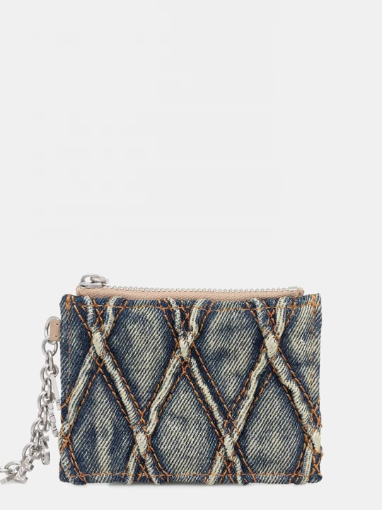 Obrázek produktu Diesel Peněženka Diesel CHARM-D CARD HOLDER WITH CHAIN modrá