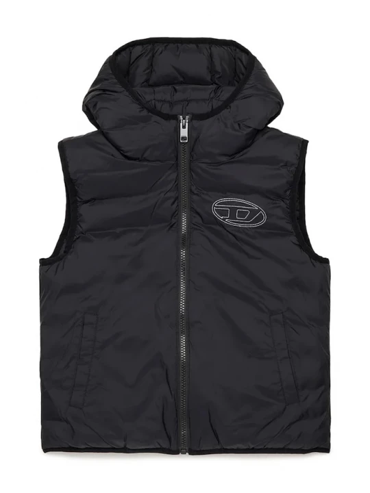 Obrázek produktu Diesel vesta s kapucí dětská JOSIP JACKET černá