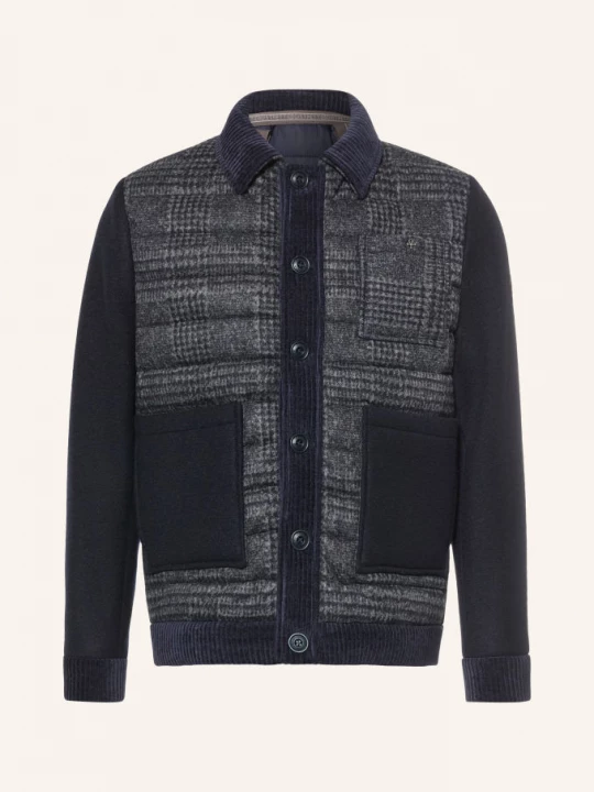 Obrázek produktu Distretto 12 Svrchní Košile Urban Gent Z Kombinace Materiálů tmavě modrá / šedá