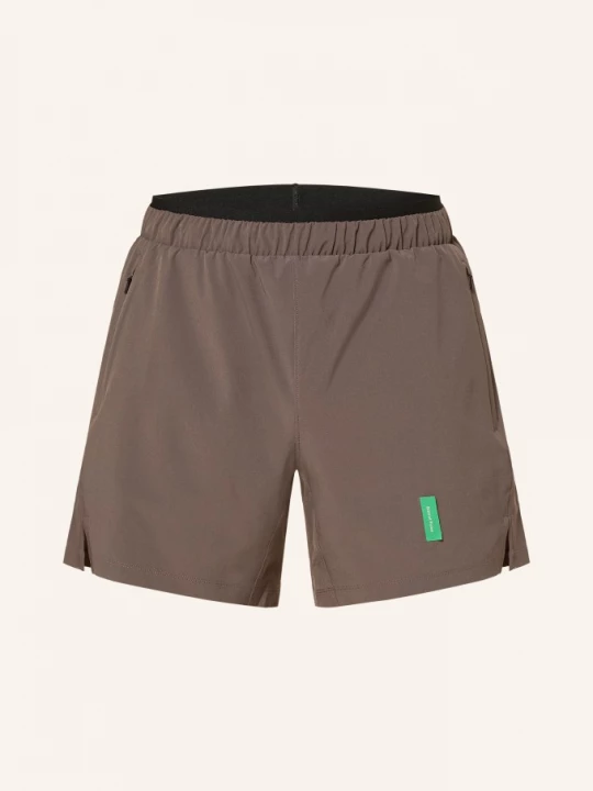 Obrázek produktu District Vision Tréninkové Šortky 2 V 1, 7" hnědá / zelená / černá