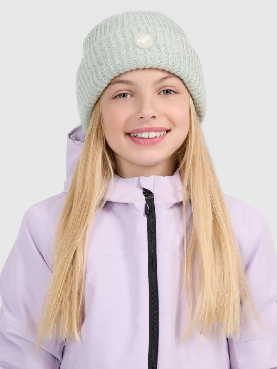 Obrázek produktu Dívčí beanie čepice - tyrkysová 4F tyrkysový