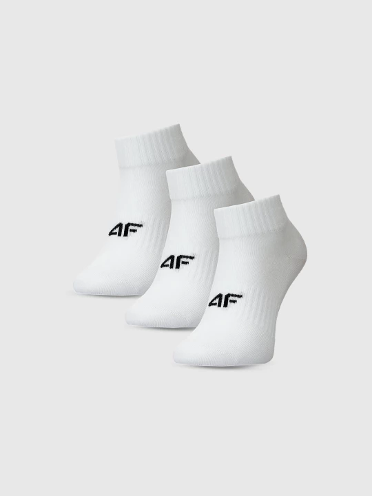 Obrázek produktu Dívčí casual ponožky nad kotník (3-pack) - bílé 4F
