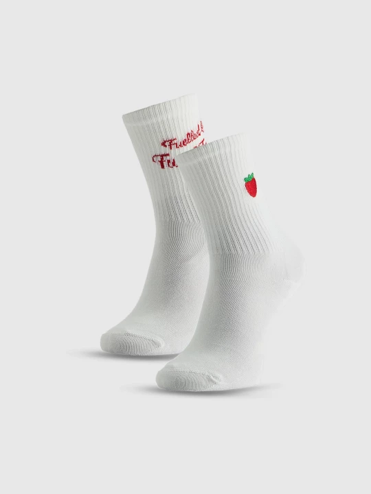 Obrázek produktu Dívčí dlouhé ponožky (2-pack) - bílé 4F