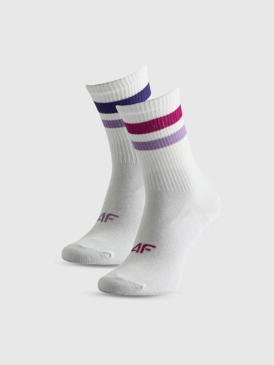 Obrázek produktu Dívčí dlouhé ponožky (2-pack) - multicolor 4F