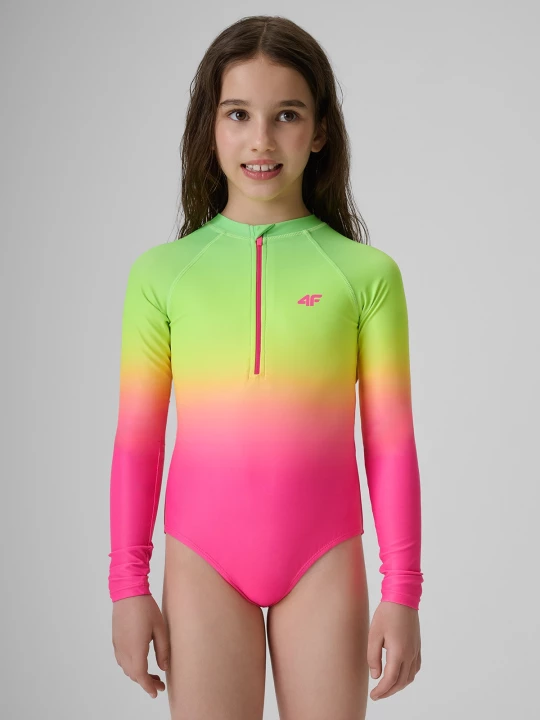 Obrázek produktu Dívčí jednodílné plavky s ochranou UPF50+ - multicolor 4F