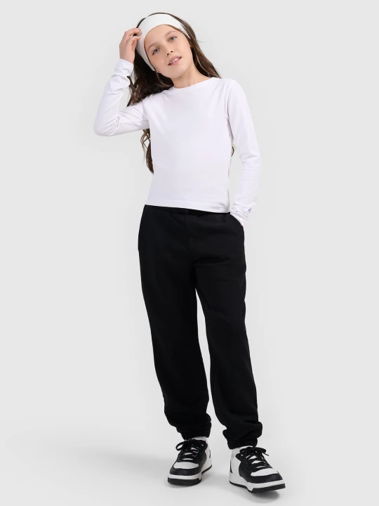 Obrázek produktu Dívčí teplákové jogger kalhoty - černé 4F černý