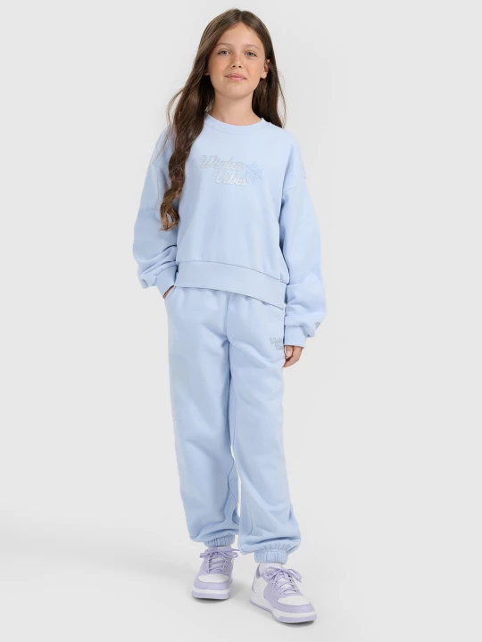 Obrázek produktu Dívčí teplákové joggery - modré 4F