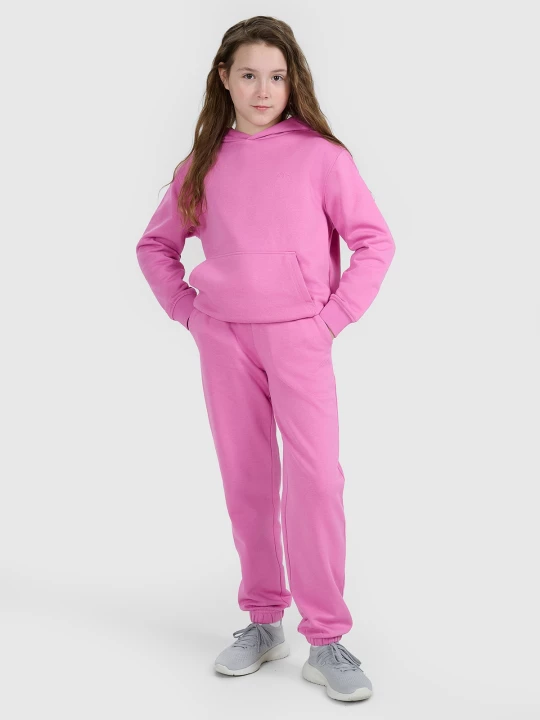 Obrázek produktu Dívčí teplákové joggery - růžové 4F